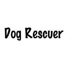 Dog Rescuer Decal Sticker Black Die Cut Vinyl
