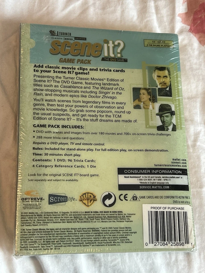 Scene It? The DVD Game Turner Classic Movies Edition NEW Factory Sealed - Image 2 of 3