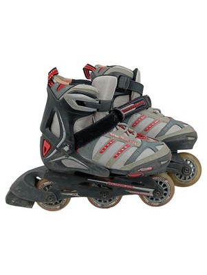 Rollerblade Inlineskates Kinder Gr. 29 Grau Rot Inline Skates verstellbar