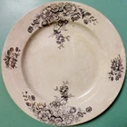 BERTRAND Bordeaux ceramic anemone service plate 31.5cm