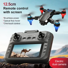 M9 6K Camera RC Drone with Screen Controller, Brushless Motor, Dual Batteries