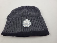 Carhartt Beanie Hat Gray Black Men's One Size Solid Knit Cap With Pocket