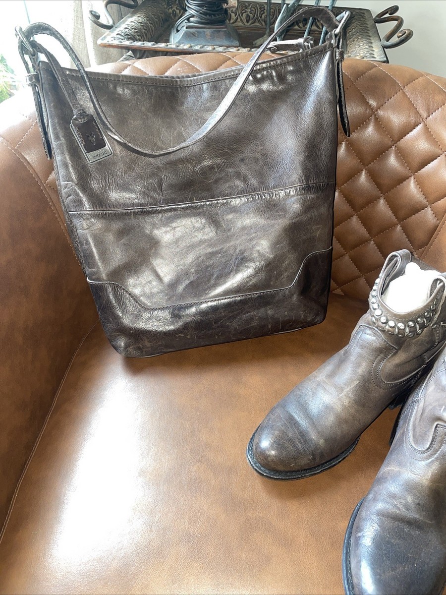 🖤🤎Frye Melissa Hobo Distressed Leather Bag | eBay Frye Melissa Hobo bag main image 0