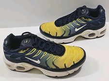 Nike Air Max ~Size 4Y Woman 5.5~ Plus Blue Yellow Running Shoes Sneaker.