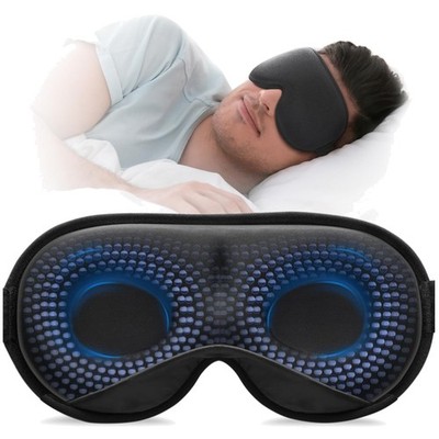 Weighted 3D Sleep Mask with Adjustable Strap - Ultimate Light Blocking Comfort