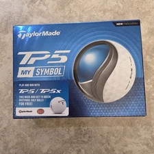 Brand New TaylorMade TP5 White Golf Balls with Custom Rolex TOC logo 1 Dozen