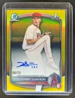 2025 Bowman Draft Johnny Slawinski Chrome Auto Yellow Refractor 1st #/75 Angels
