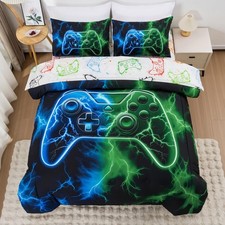 Gaming Bedding Set Twin, 3D Game Controller Design Twin Comforter, Gamer Them...
