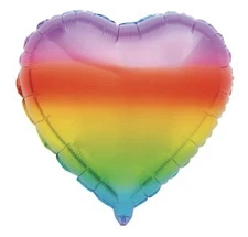 Rainbow Heart 18”/45.7cm Foil Helium Balloon