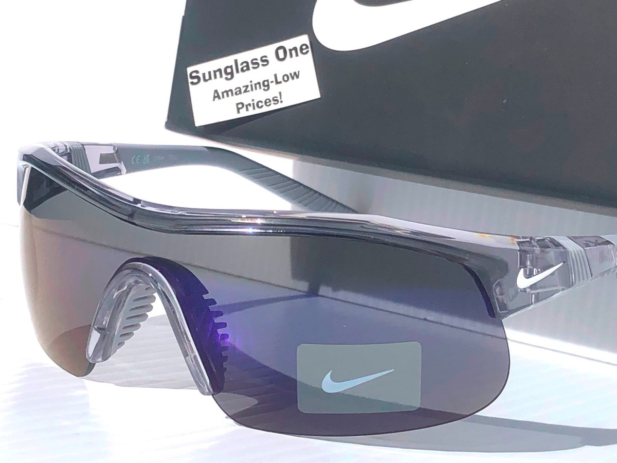 NIKE SHOW X1 Wolf Grey UV PROTECTIVE Blue Mirror Lens Sunglass DX
