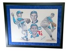 Sandy Koufax Autographed Framed 24x18 Ltd Edition Art Print PSA/DNA LOA