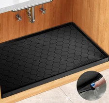 Winisok Silicone Under Sink Mat 34 x 19, kitchen Essentials and Gadgets, Shel...