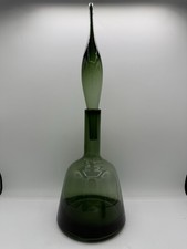 Unknown Maker Import Flame Stopper Vintage Decanter MCM Blenko Style Glass