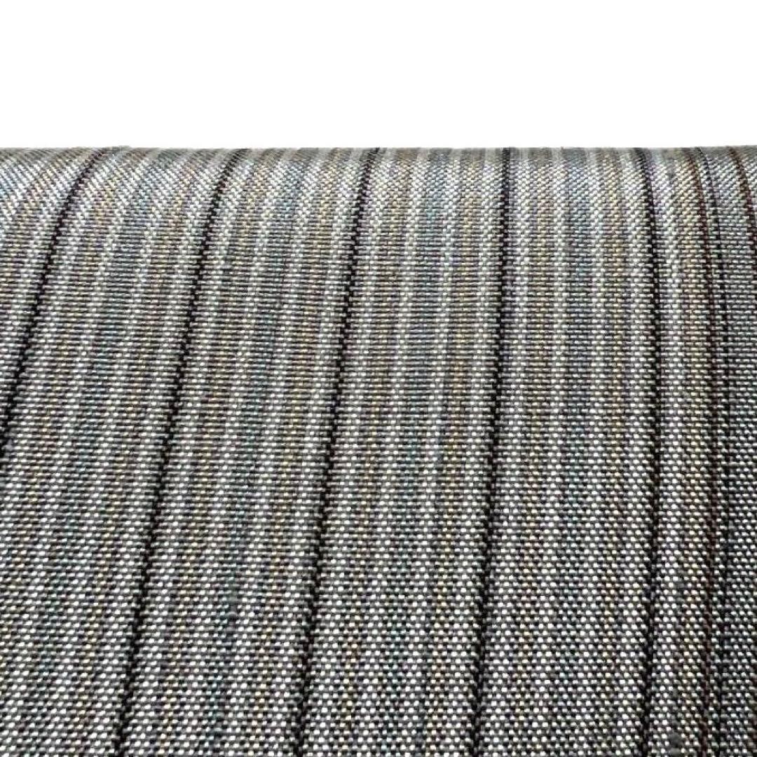 Gray Kimono Small Pattern Pongee Vertical Stripes… - image 8