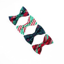 Pingyongchang 4 PCS Men  s Christmas Bow Tie, Festival Theme Pattern 4pcs B