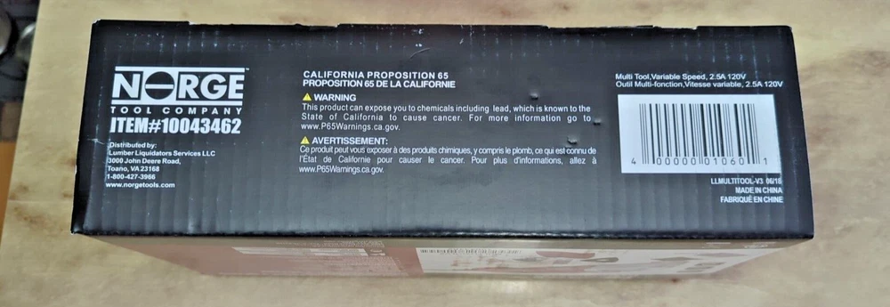 12V Corded Oscillating Multi-Tool Variable Speed for Flooring NORGE NEW in Box
