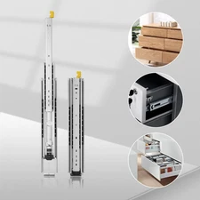 18-44" Drawer Slides with Lock 500lbs Ball Bearing Track Rail Full Extension New