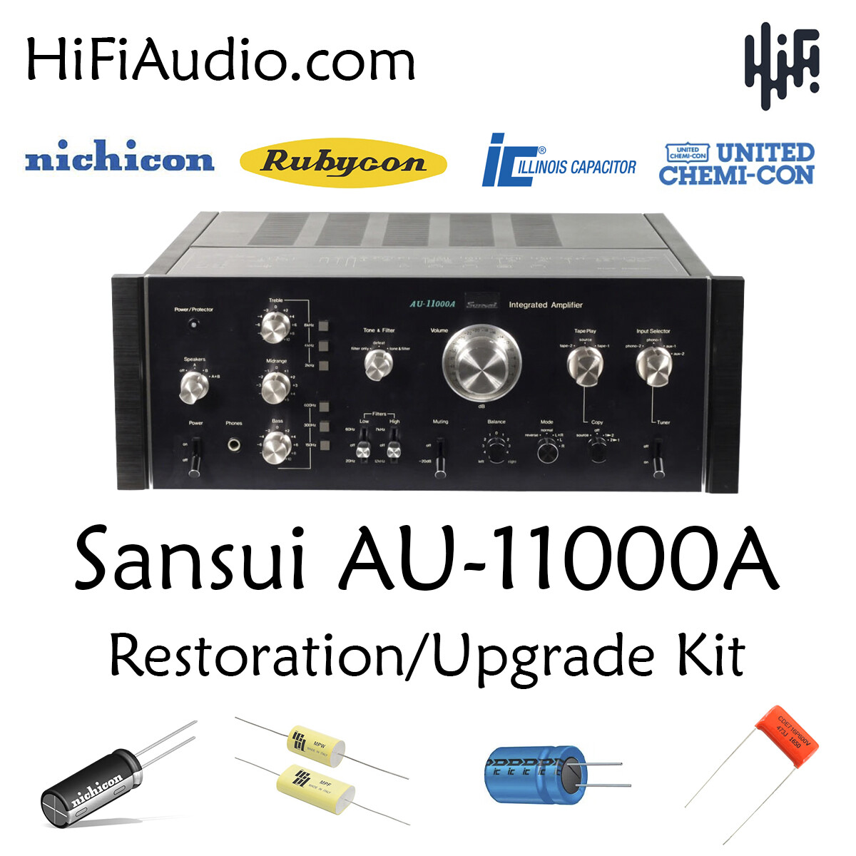 Sansui AU-11000A AU-10000 rebuild restoration recap kit repair