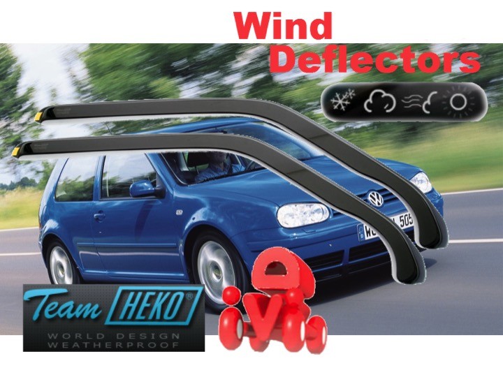 For VW GOLF MK4 IV 1997 2004 3.doors Wind deflectors 2.pc HEKO 31126