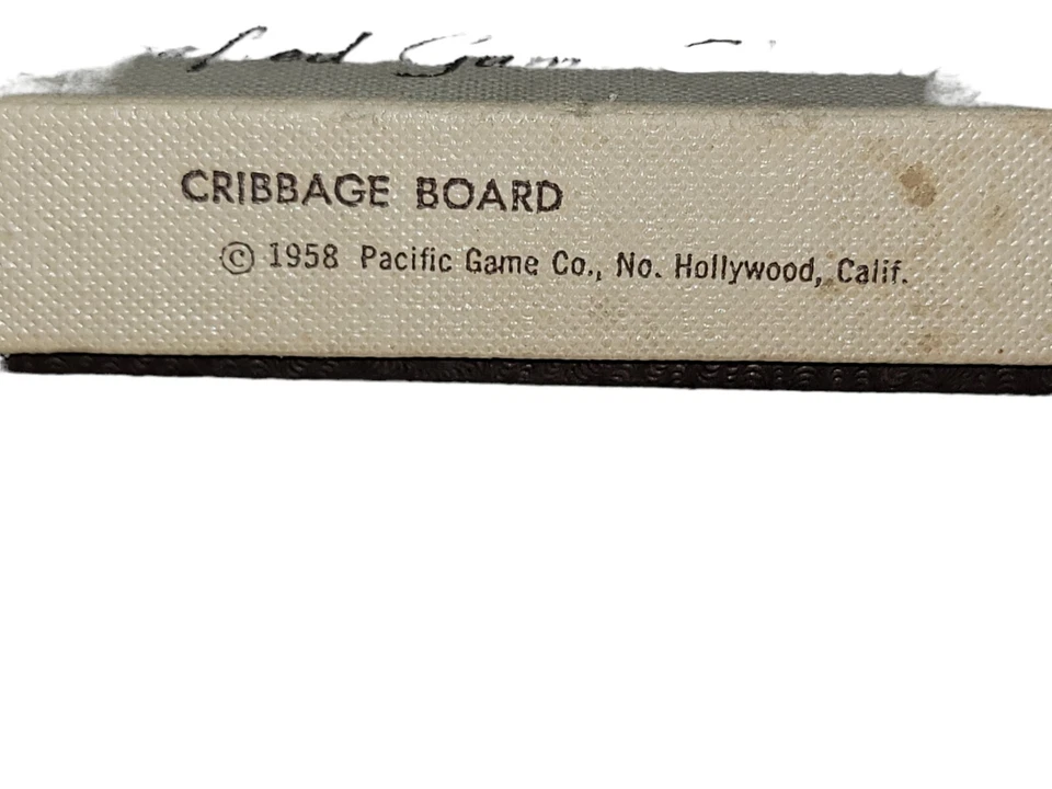 1958 Cribbage Wooden Board Game Pleasantime Once Around Three Lane Pacific - Image 3 of 4
