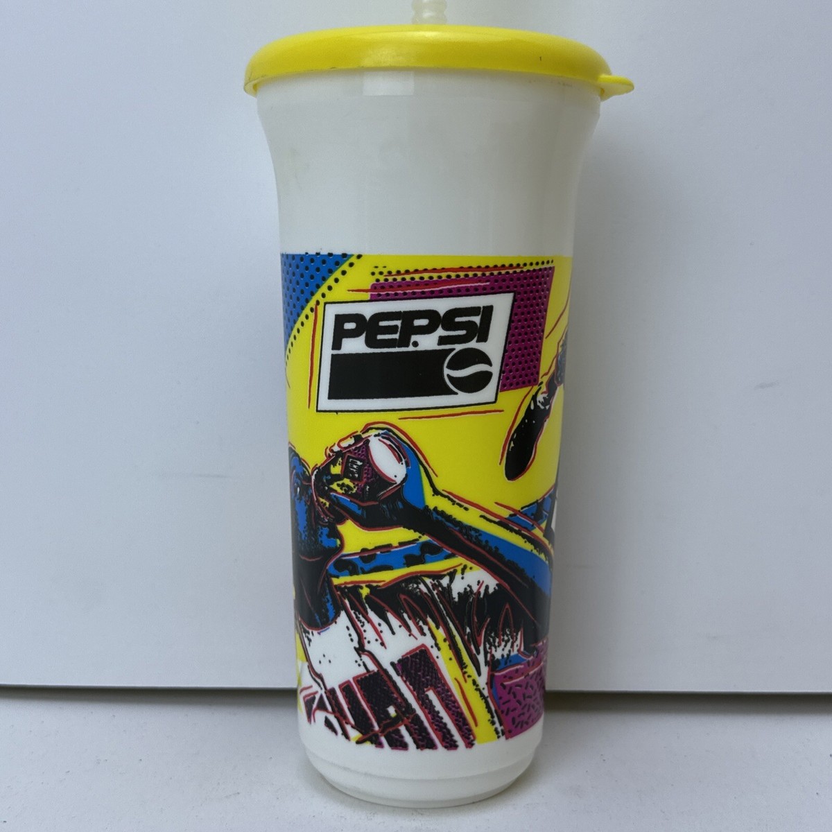 Vintage Refillable Plastic Lidded Cup Shaquille O'Neal Shaq Pepsi