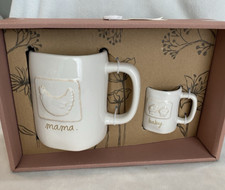 Rae Dunn Farmhouse style Mama Chicken Baby Mini Mug Set Coffee/Tea New in Box