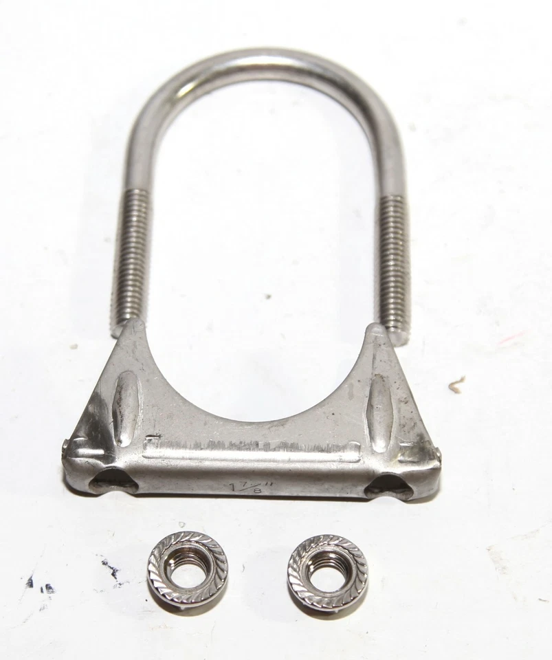 JUEGO DE 4 1 7/8" ID Tubo de escape Acero inoxidable T201 U Perno Silenciador Abrazadera Foto 4 de 4