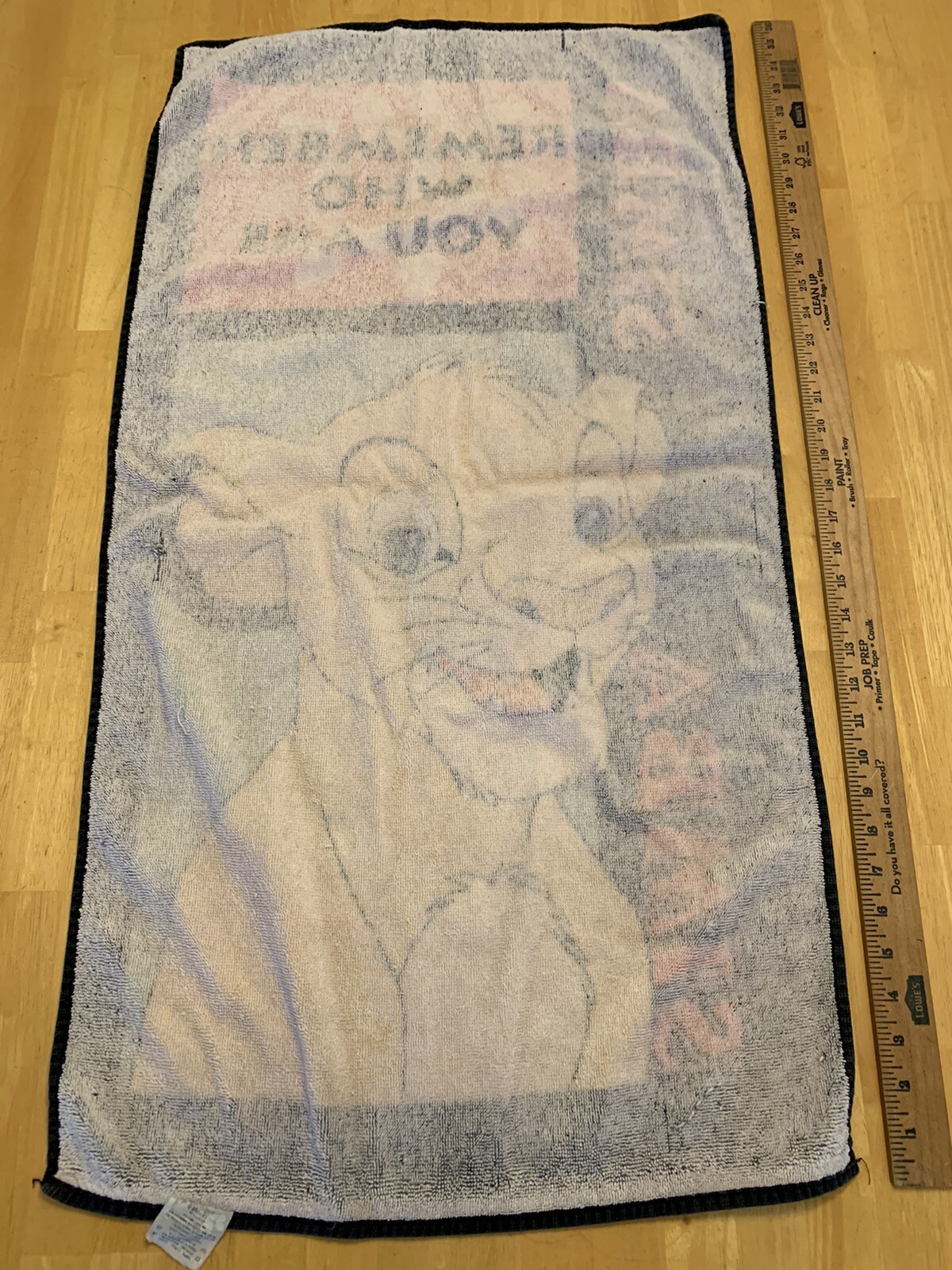 VTG Disney Lion King Simba &ldquo;Remember Who You Are&rdquo; Bath Beach Towel 20&rdquo; X 36&rdquo;