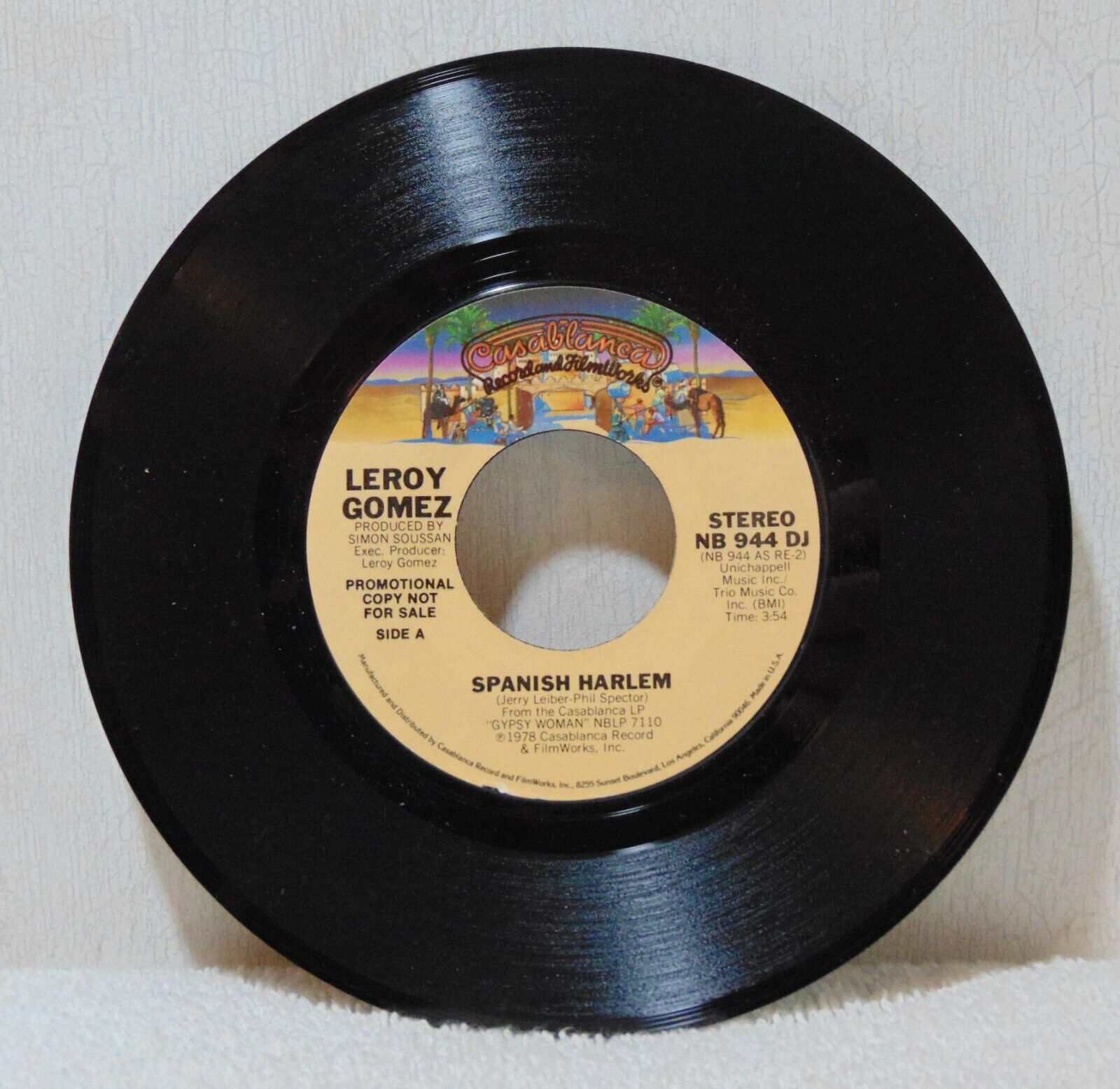 Leroy Gomez Spanish Harlem 1978 Casablanca NB 944 DJ Promo 7" 45 Vinyl Record NM