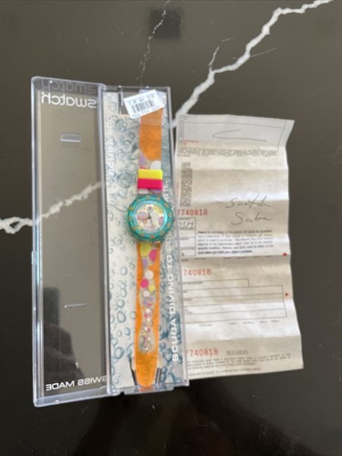 Swatch Scuba diving Watch Vintage Swiss Wristwatch 200 Meters 1993 Receipt Reza - Picture 4 of 8