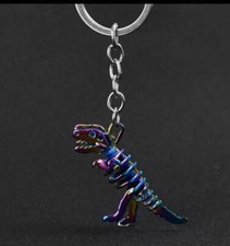 1PC Alloy Colorful Skeleton Dinosaur Key Chain