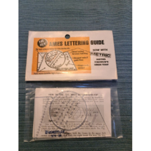 VINTAGE Staedtler 974 98 Ames Lettering Guide w/Instructions, original pkg. NOS