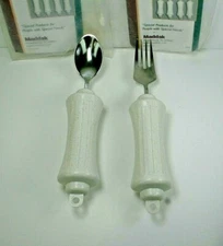 Maddadapt II Built-Up Cutlery Ableware Fork and Spoon Set Large Handle Easy Grip