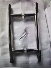 Shower door pull Handle Ladder by CRH 12" Tall Chrome Stainless