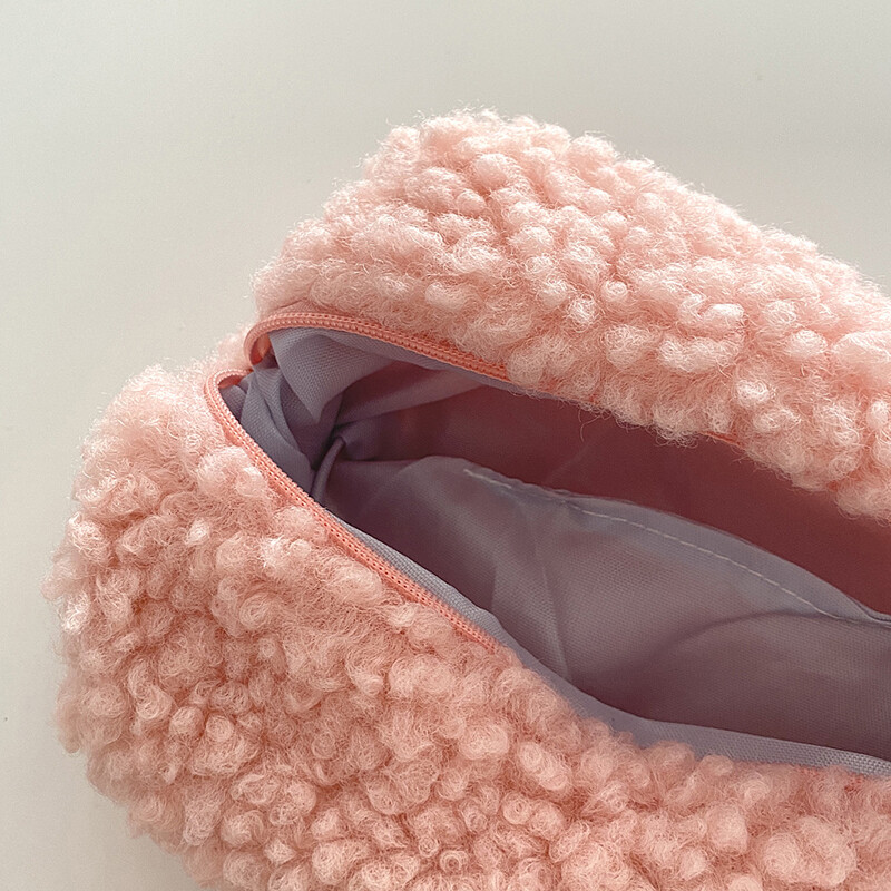 Cashmere Cosmetic Bag Zipper Bag Makeup Storage Bag Travel Cosmetic Bag