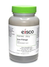 Fine Iron Filings, 250g - 40-60 Mesh Iron Shavings for Magnets - Eisco Labs