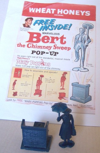 Mary poppins walt disneys pop up cereal toy ,wheat honeys Nabisco 1964 USA - Picture 2 of 3