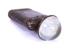 1940s Vecchio Vintage Decorativa Unico Metallo Barattolo Torcia Bel Collectible.