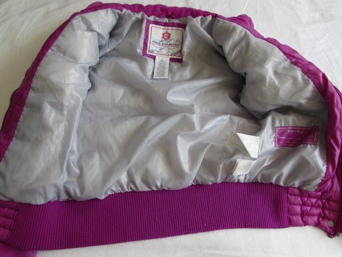 Free Country Pink Puffer Down Filled Nylon Jacket Girls Youth Sz 10 MISSING HOOD - Picture 10 of 21
