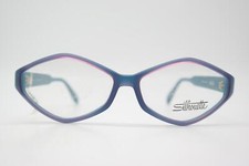 Vintage Glasses Silhouette 1413 /10 Purple Blue Silver Square Frame