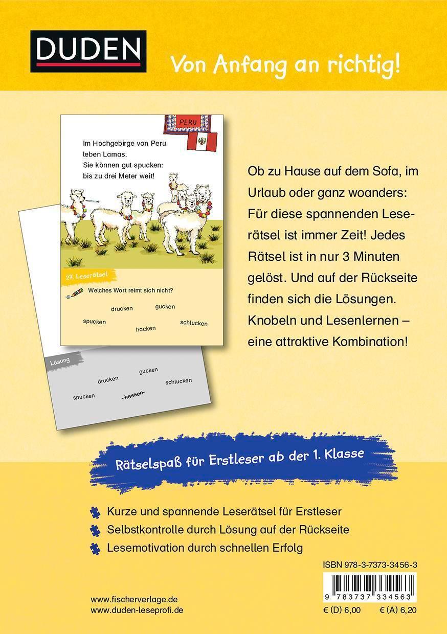 Thumbnail - Duden Leseprofi - 3-minuten-leserätsel Für Erstleser: Reise Um Die