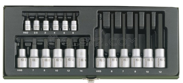 "Spezialsatz FÜR Innensechskantschrauben 18-TEILIG 1/4\" 1/2\" Proxxon 23100"-image