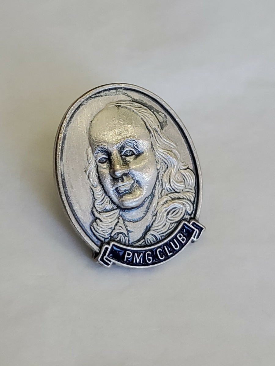 PMG Club Badge Lapel Hat Jacket Pin Pewter Benjamin Franklin | eBay
