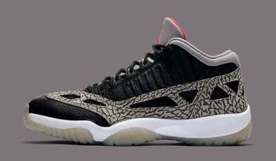 Size 13 - Air Jordan 11 Retro IE Low Black Cement for sale online
