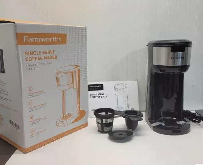 Famiworths Single Serve Coffee Maker Model #CM- 1177B