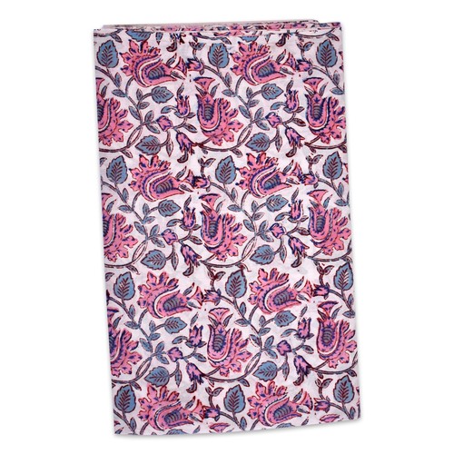 10 yard voile cotton fabric hand block print Multi Floral Fabric Running - Picture 3 of 5
