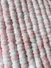 Beautiful New Large Pram Pompom Baby Blanket
