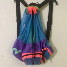 TYR Big Mesh Mummy Backpack Sports BAG Swimming Blue/Pink/Green/Purple USED