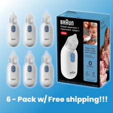 Braun Electric Nasal Aspirator - Mucus Remover FSA and HSA Eligible - 6 Pack