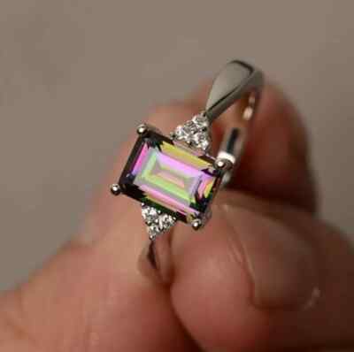 Beautiful Mystic Topaz Ring size 9. NEW!  FREE SHIPPING IN THE USA!